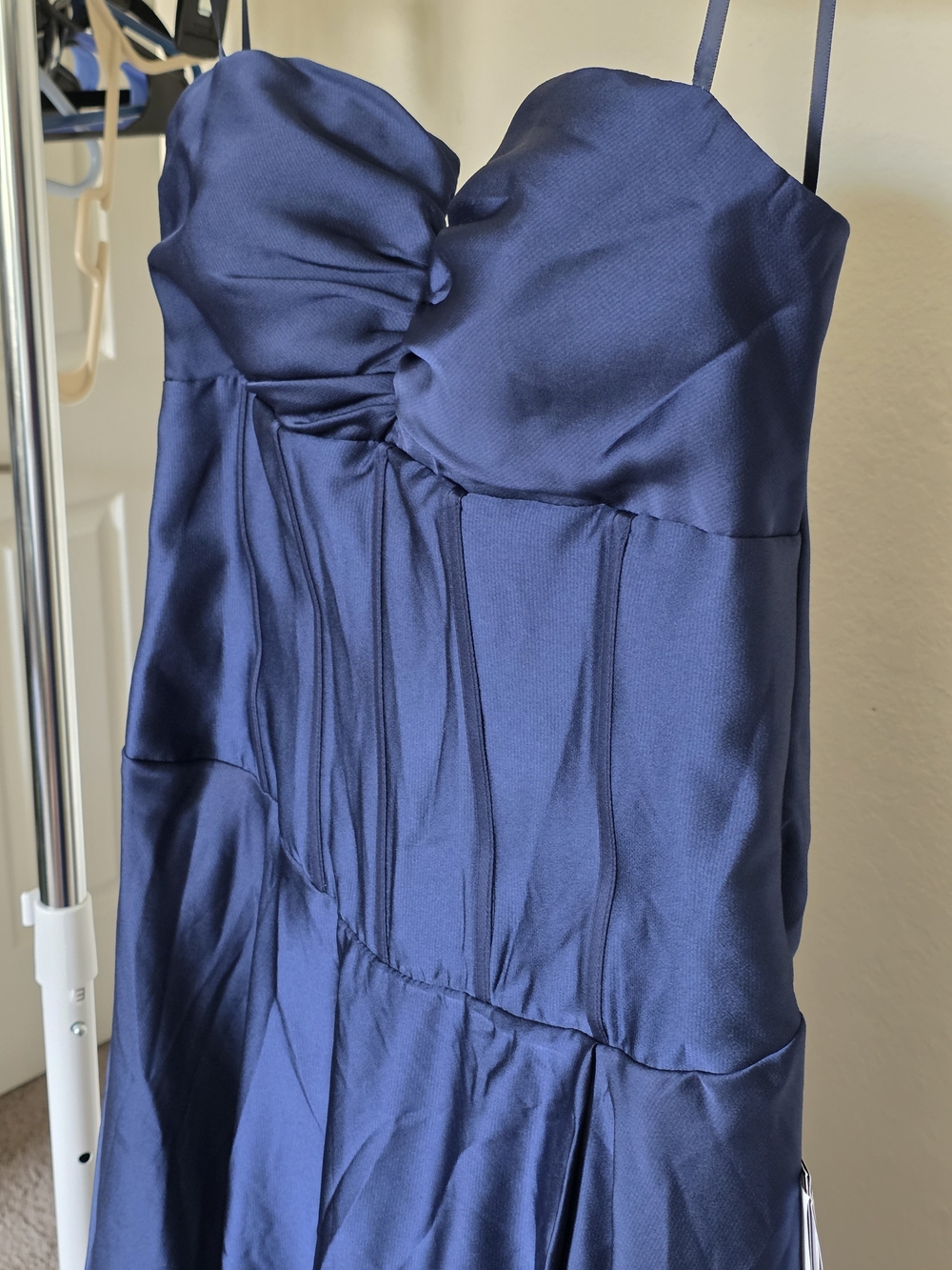 Alex & Sophia Juniors' Strapless V-Notch Slit Skirt Gown Size 11/12 prom(zipper) - Picture 6 of 10